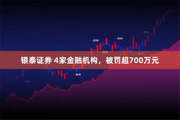 银泰证券 4家金融机构，被罚超700万元